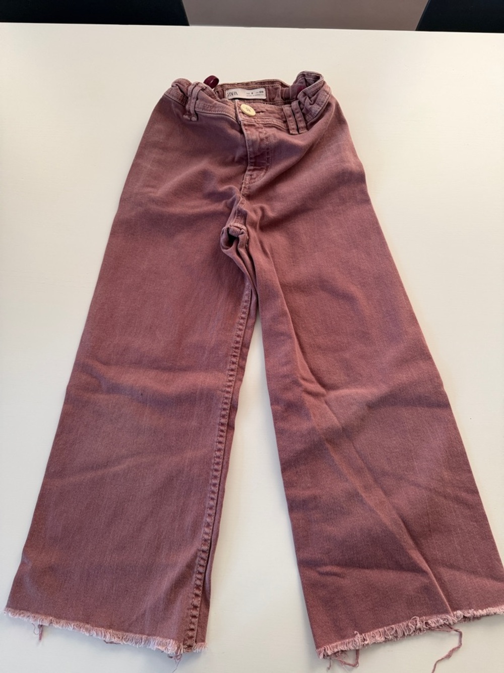 Zara Kids Mauve Wide-Leg Jeans